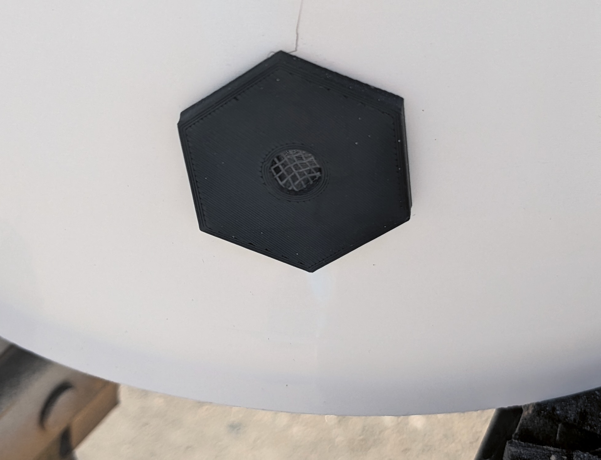 Bucket grommet installed new and unpainted.p